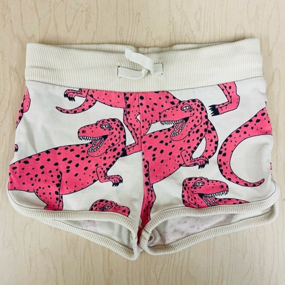 Mini Rodini Dinosaurs Drawstring Shorts Girls 9M-1.5Y 80-86 Boys Organic Cotton